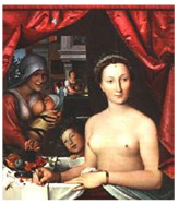 Cuadro de texto:  

Diana di Poitiers nel ruolo 
di Diana Cazadora, 
con le sue dame.
